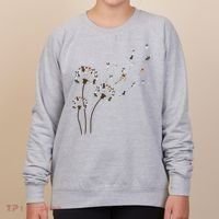 French Bulldog Flower Fly Dandelion Funny Dog Lovers Women's Sweatshirt thumb 0
