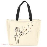French Bulldog Flower Fly Dandelion Funny Dog Lovers Tote Bag thumb 0