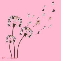 French Bulldog Flower Fly Dandelion Funny Dog Lovers Coaster thumb 2