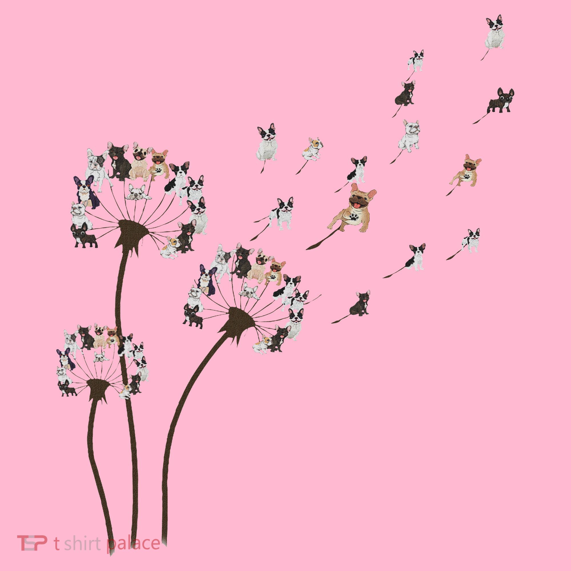 French Bulldog Flower Fly Dandelion Funny Dog Lovers Coaster