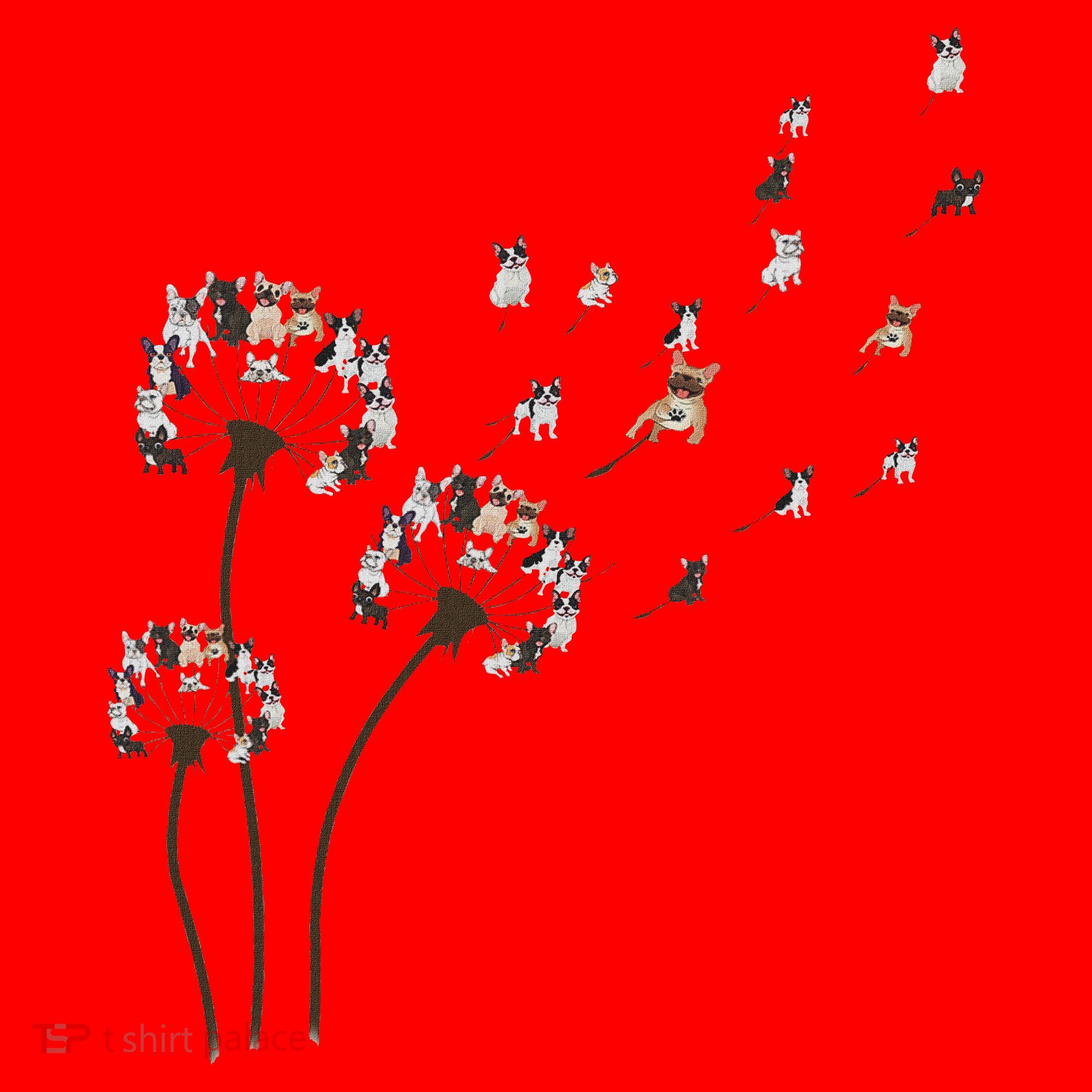 French Bulldog Flower Fly Dandelion Funny Dog Lovers Santa Hat