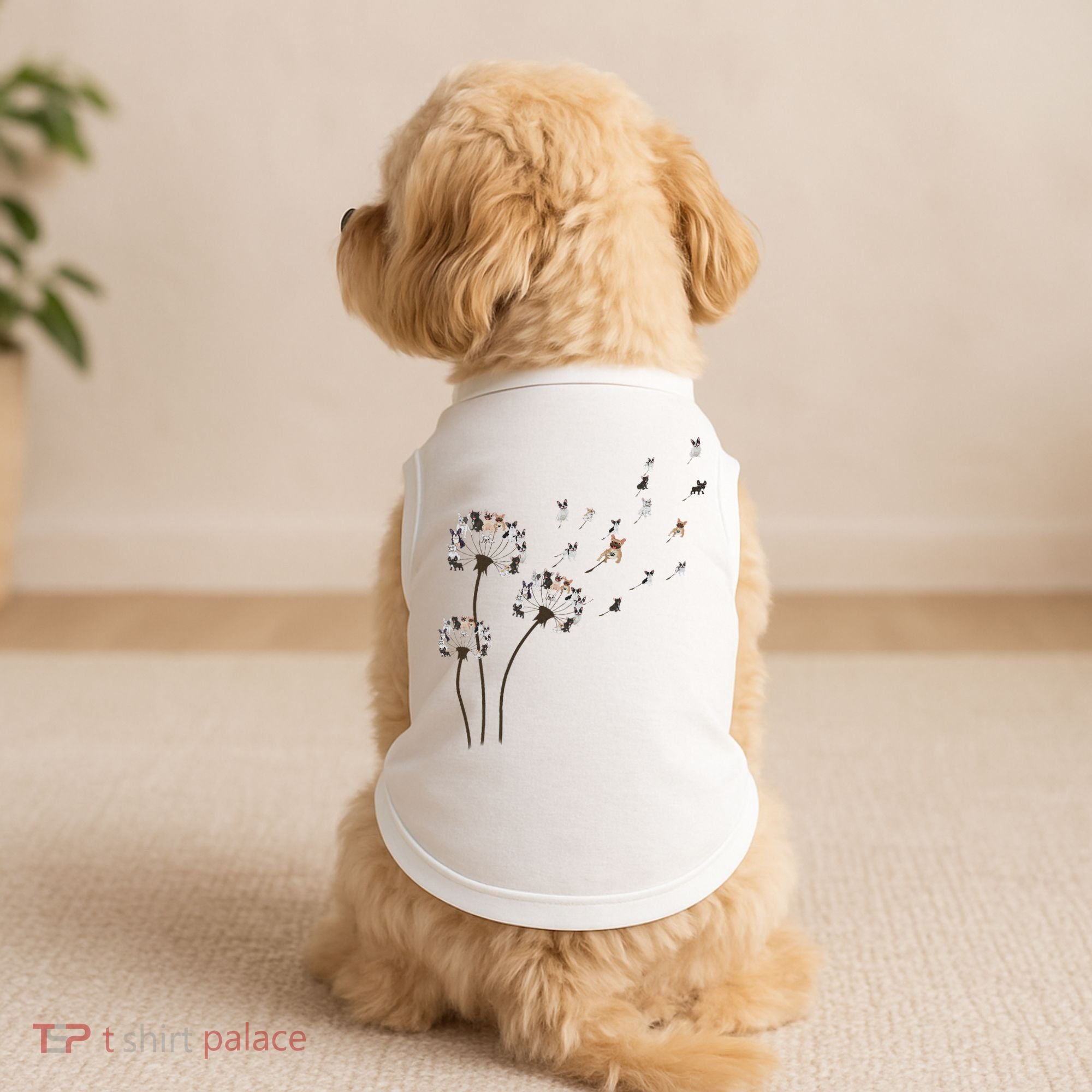 French Bulldog Flower Fly Dandelion Funny Dog Lovers Doggie Tank