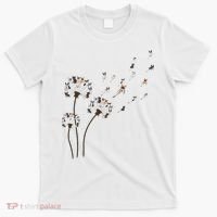 French Bulldog Flower Fly Dandelion Funny Dog Lovers T-Shirt thumb 0