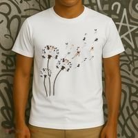 French Bulldog Flower Fly Dandelion Funny Dog Lovers T-Shirt thumb 3