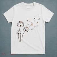 French Bulldog Flower Fly Dandelion Funny Dog Lovers T-Shirt thumb 5