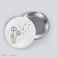 French Bulldog Flower Fly Dandelion Funny Dog Lovers Button thumb 0