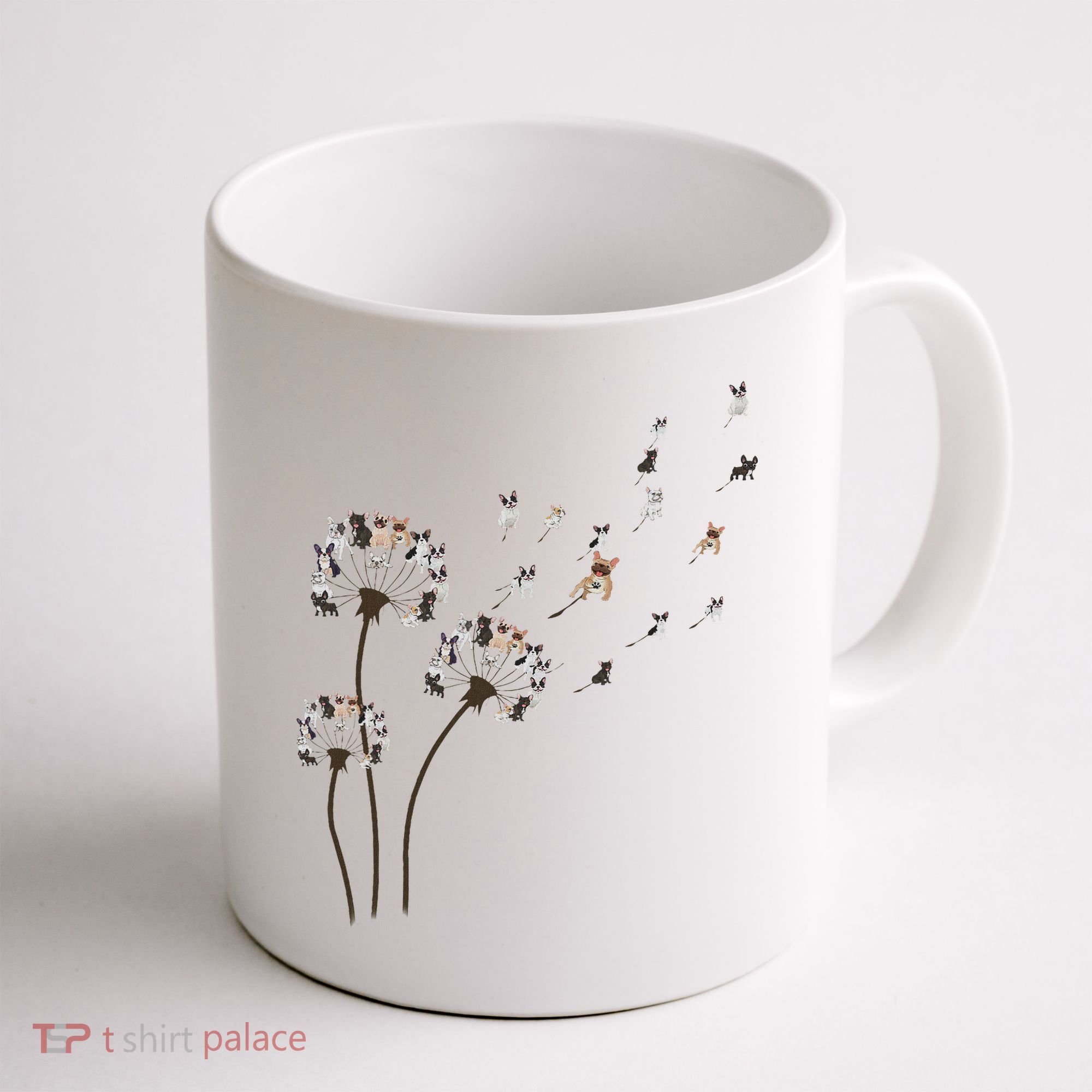 French Bulldog Flower Fly Dandelion Funny Dog Lovers Coffee Mug