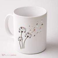 French Bulldog Flower Fly Dandelion Funny Dog Lovers Coffee Mug thumb 0