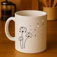French Bulldog Flower Fly Dandelion Funny Dog Lovers Coffee Mug thumb 4