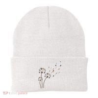 French Bulldog Flower Fly Dandelion Funny Dog Lovers Beanie thumb 0
