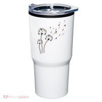 French Bulldog Flower Fly Dandelion Funny Dog Lovers Tumbler thumb 0