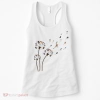 French Bulldog Flower Fly Dandelion Funny Dog Lovers Women's Tank Top thumb 0