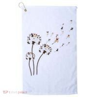 French Bulldog Flower Fly Dandelion Funny Dog Lovers Golf Towel thumb 0