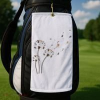 French Bulldog Flower Fly Dandelion Funny Dog Lovers Golf Towel thumb 2