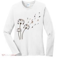 French Bulldog Flower Fly Dandelion Funny Dog Lovers Women's Long Sleeve Shirt thumb 0