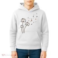 French Bulldog Flower Fly Dandelion Funny Dog Lovers Kids Hoodie thumb 4