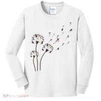 French Bulldog Flower Fly Dandelion Funny Dog Lovers Kids Long Sleeve Shirt thumb 0