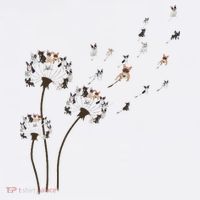 French Bulldog Flower Fly Dandelion Funny Dog Lovers Kids Long Sleeve Shirt thumb 2