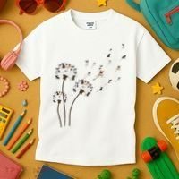 French Bulldog Flower Fly Dandelion Funny Dog Lovers Kids T-Shirt thumb 3