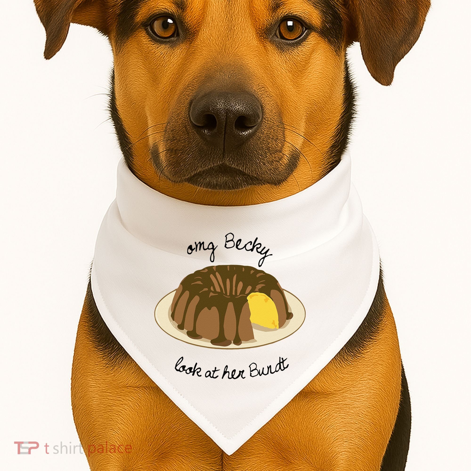 Funny Baking For Baker OMG Becky Look At Her Bundt USA-Made Doggie Bandana