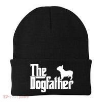 French Bulldog Father Dad Gift The Dogfather Gift Funny Gift Beanie thumb 0