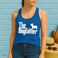 French Bulldog Father Dad Gift The Dogfather Gift Funny Gift Women's Tank Top thumb 2