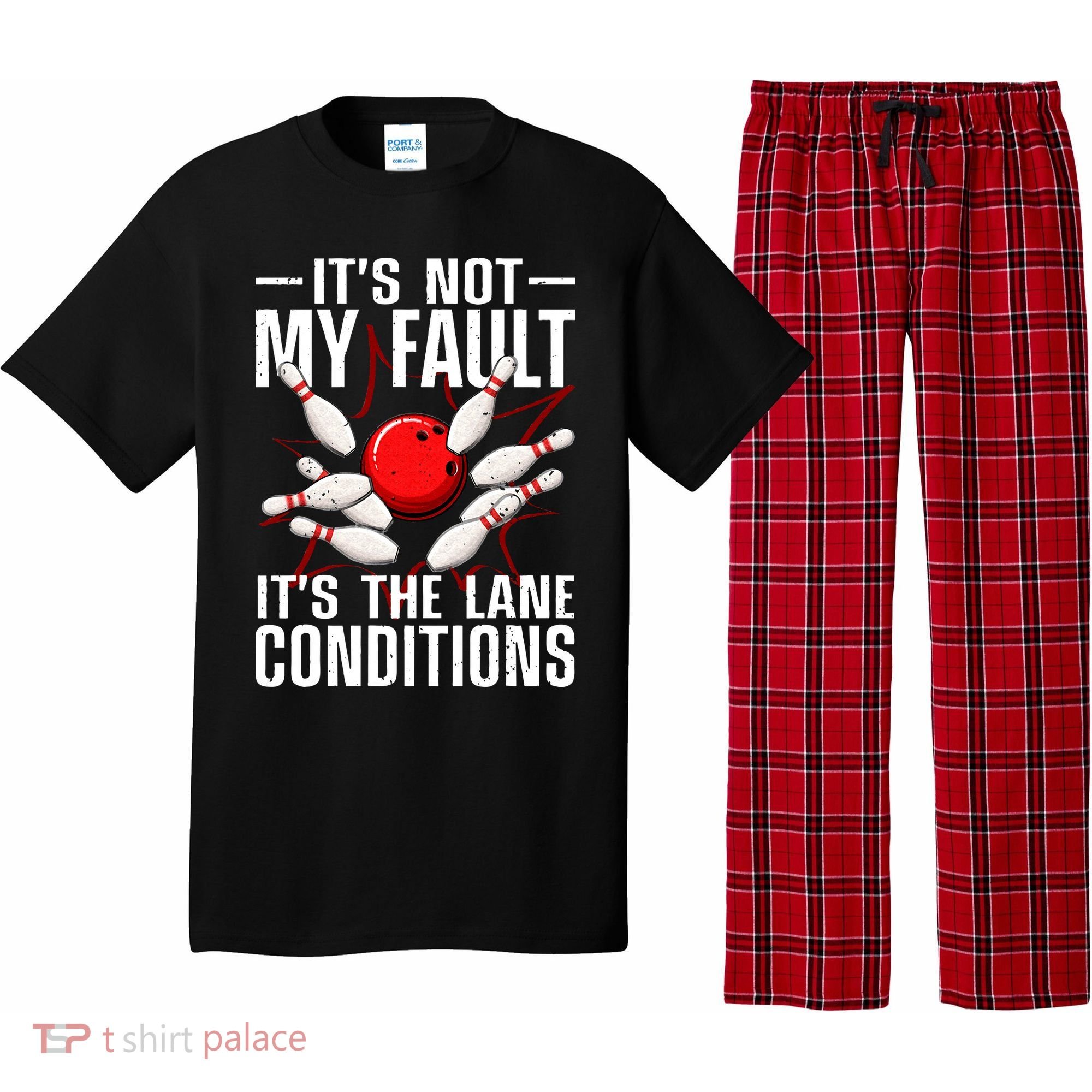 Funny Bowling For Men Women Bowler Team Bowling Lane Spare Pajama Set