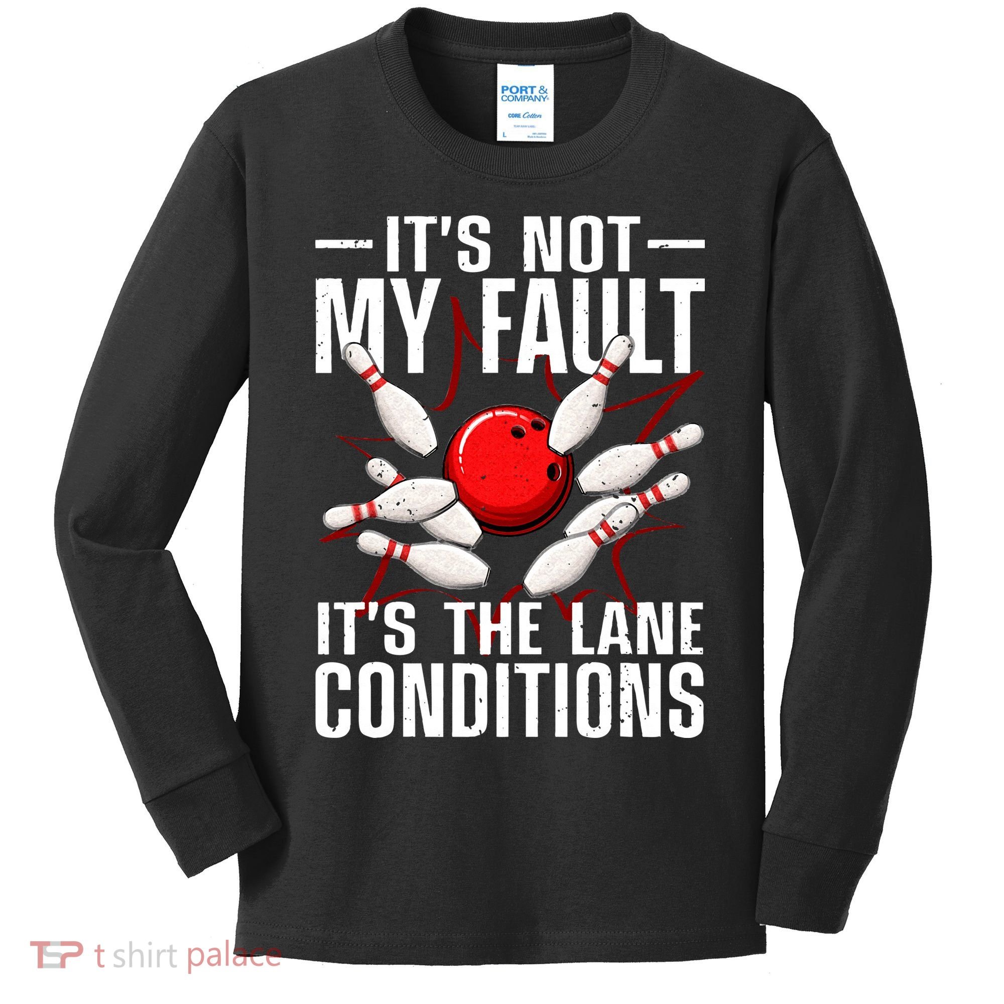 Funny Bowling For Men Women Bowler Team Bowling Lane Spare Kids Long Sleeve Shirt