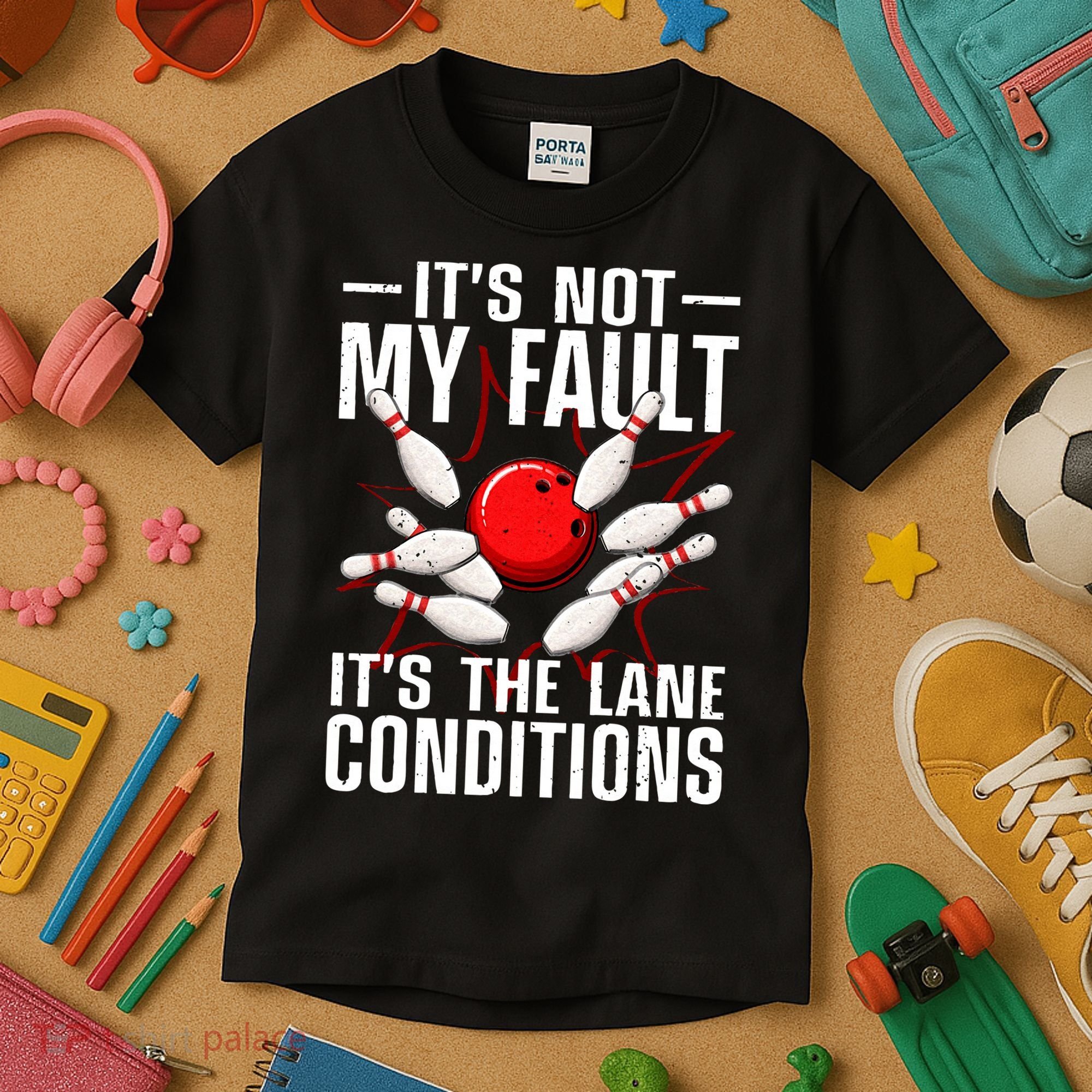 Funny Bowling For Men Women Bowler Team Bowling Lane Spare Kids T-Shirt