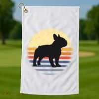 French Bulldog Funny Gift And Cute Gift Golf Towel thumb 1