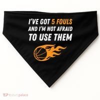 Funny Basketball Funny Gift 5 Fouls USA-Made Doggie Bandana thumb 0