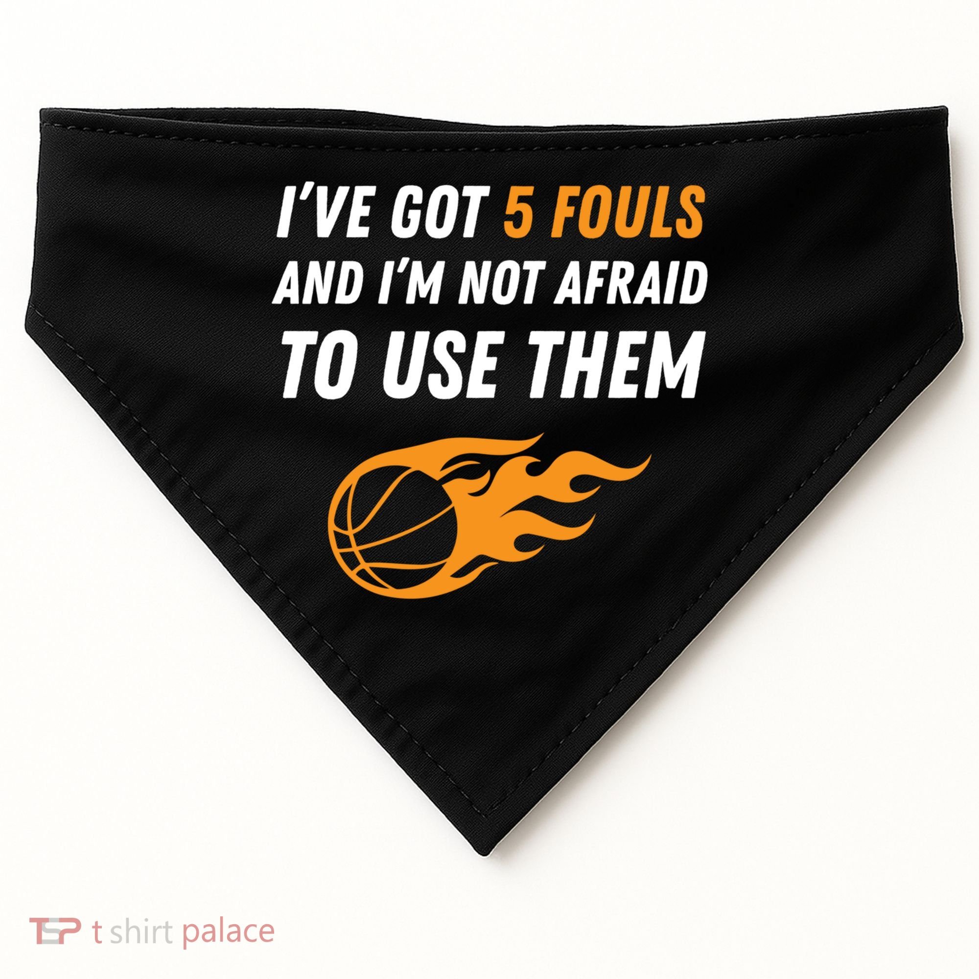 Funny Basketball Funny Gift 5 Fouls USA-Made Doggie Bandana