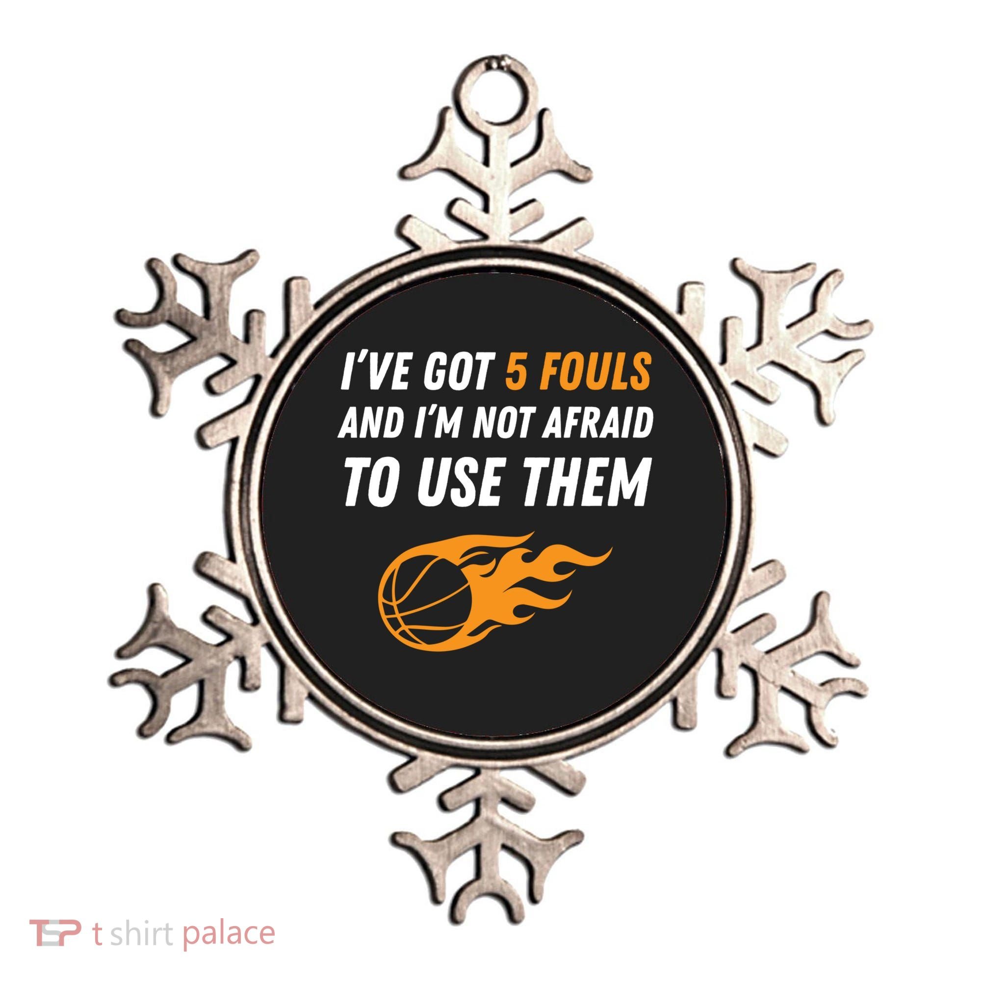 Funny Basketball Funny Gift 5 Fouls Ornament