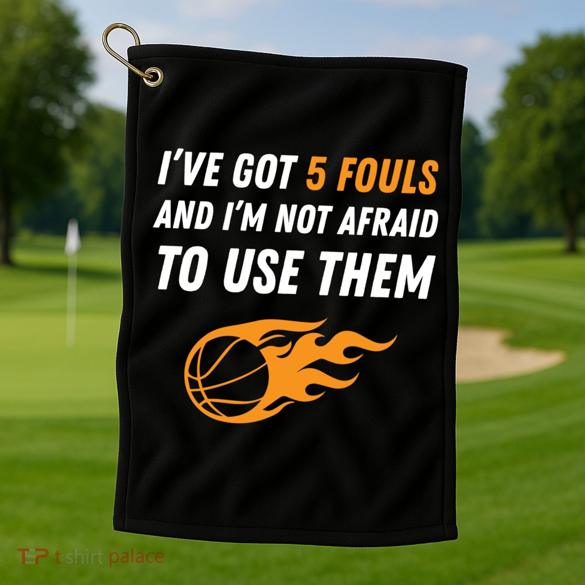 Funny Basketball Funny Gift 5 Fouls Golf Towel