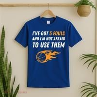 Funny Basketball Funny Gift 5 Fouls T-Shirt thumb 2