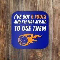 Funny Basketball Funny Gift 5 Fouls Coaster thumb 0