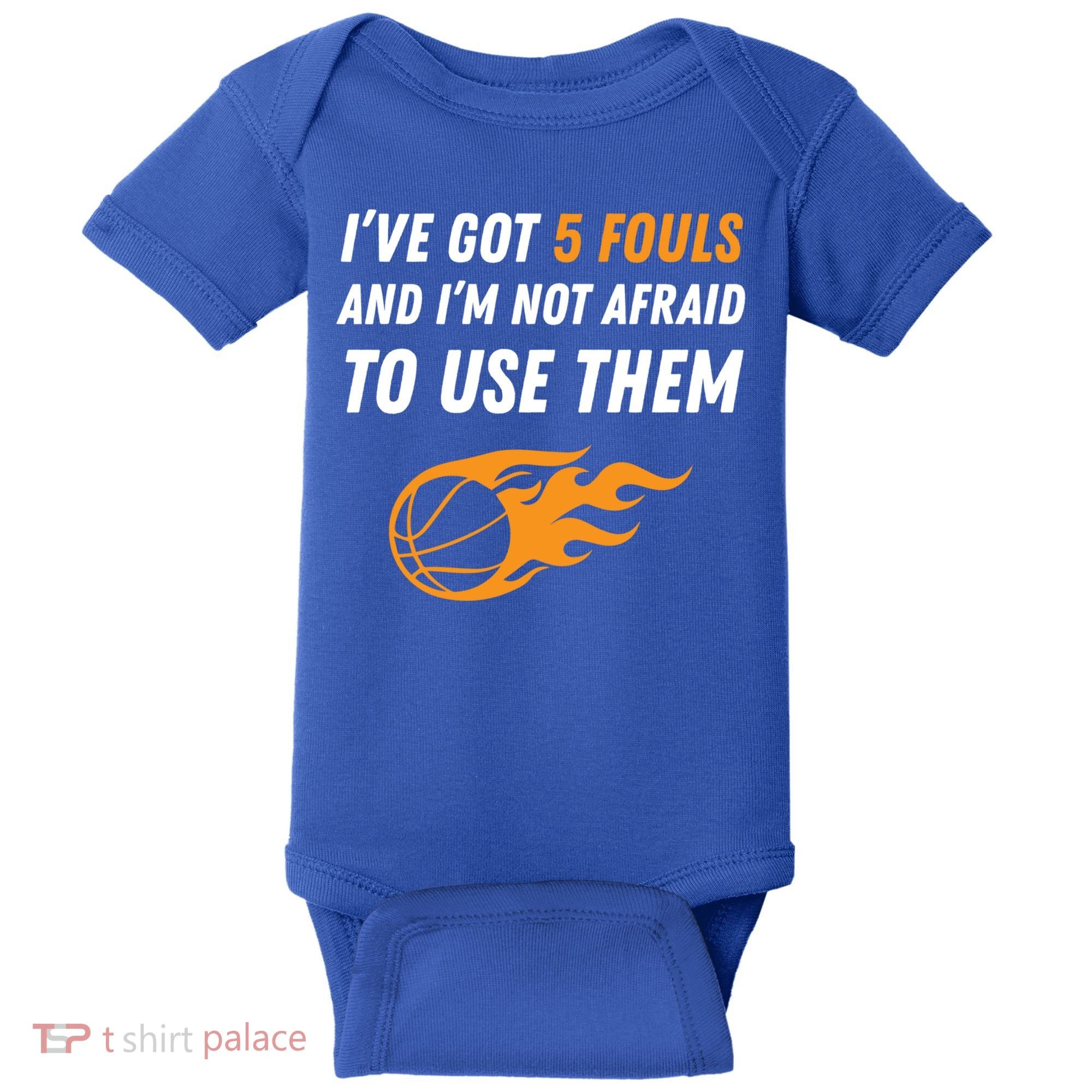 Funny Basketball Funny Gift 5 Fouls Baby Bodysuit
