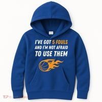 Funny Basketball Funny Gift 5 Fouls Kids Hoodie thumb 0