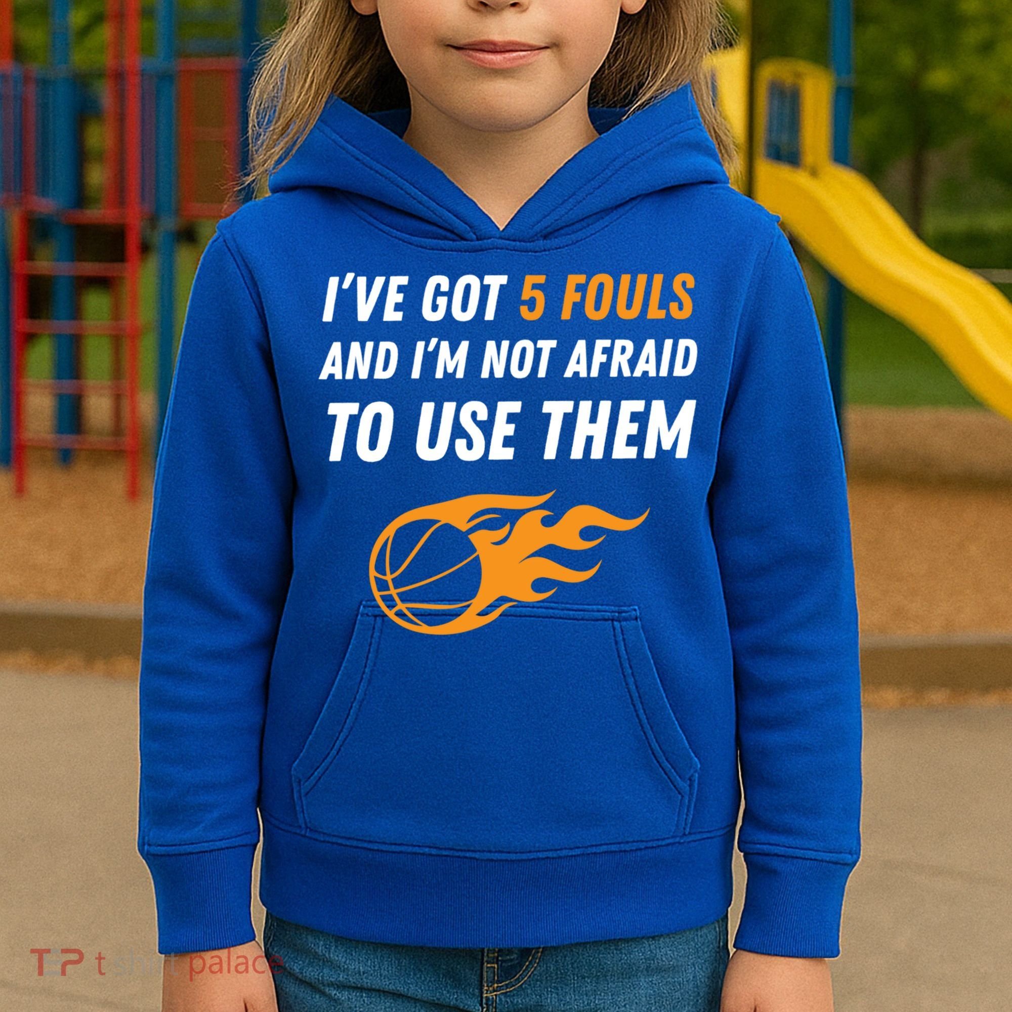 Funny Basketball Funny Gift 5 Fouls Kids Hoodie