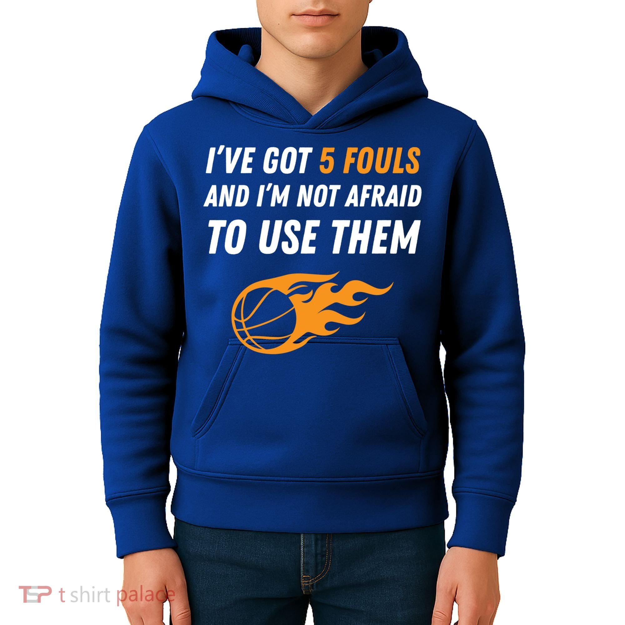 Funny Basketball Funny Gift 5 Fouls Kids Hoodie