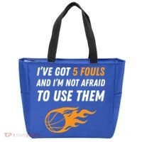 Funny Basketball Funny Gift 5 Fouls Tote Bag thumb 0