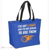 Funny Basketball Funny Gift 5 Fouls Tote Bag thumb 2