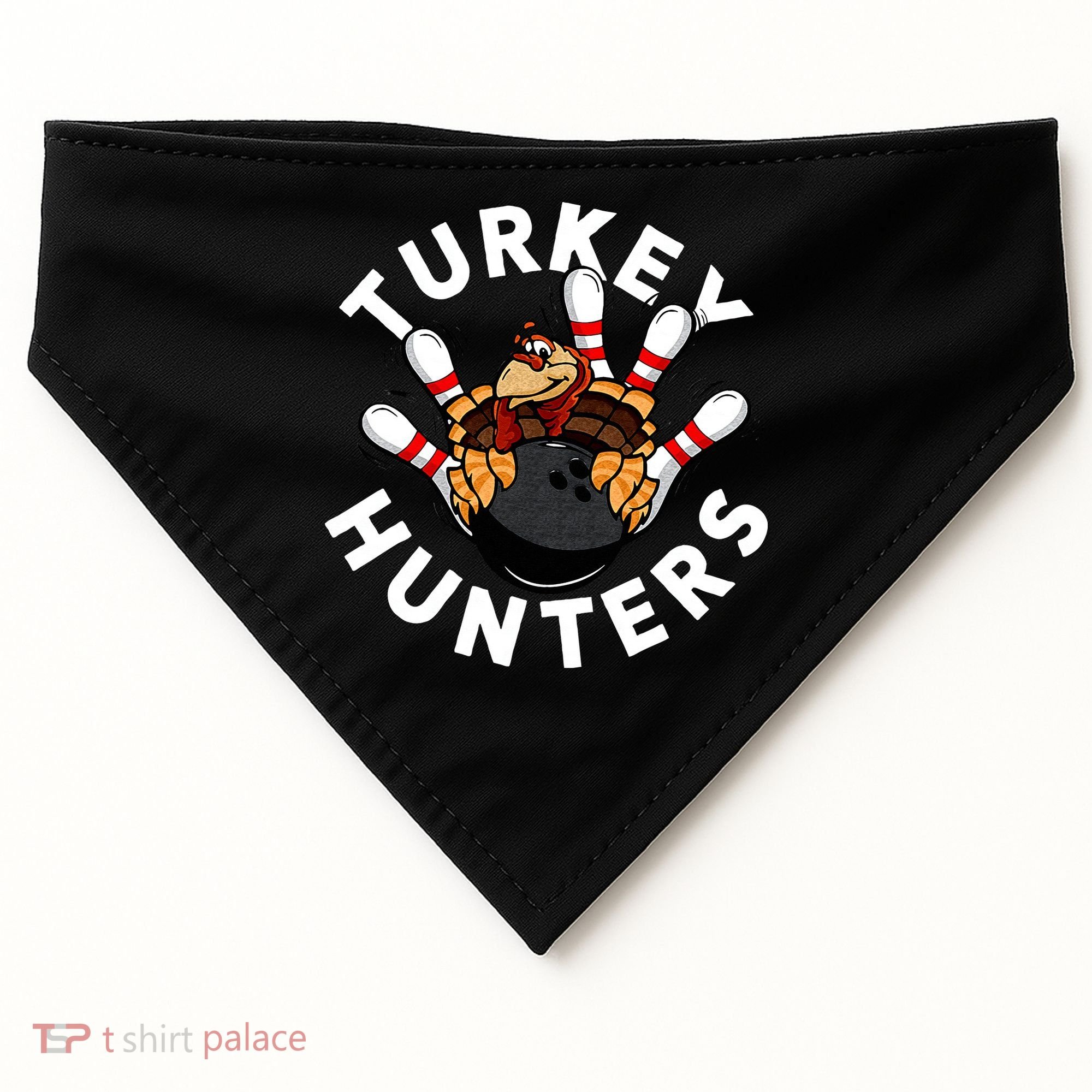 Funny Bowling For Or Adults Turkey Hunters USA-Made Doggie Bandana