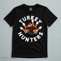 Funny Bowling For Or Adults Turkey Hunters T-Shirt thumb 5