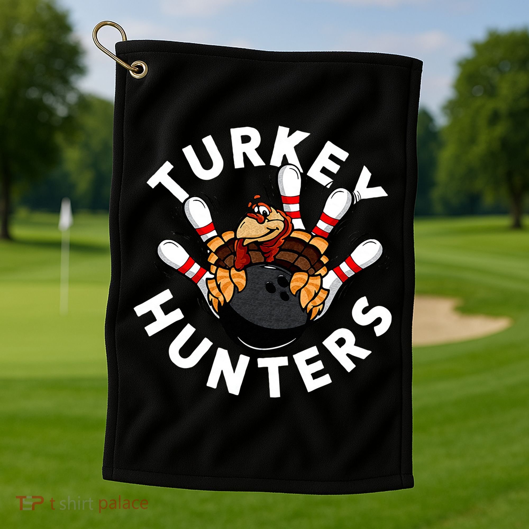 Funny Bowling For Or Adults Turkey Hunters Golf Towel