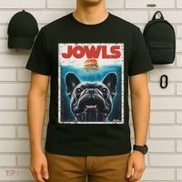 Funny Black French Bulldog Jowls Top Frenchie Mom Dog Dad T-Shirt thumb 6