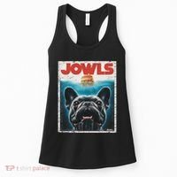 Funny Black French Bulldog Jowls Top Frenchie Mom Dog Dad Women's Tank Top thumb 0