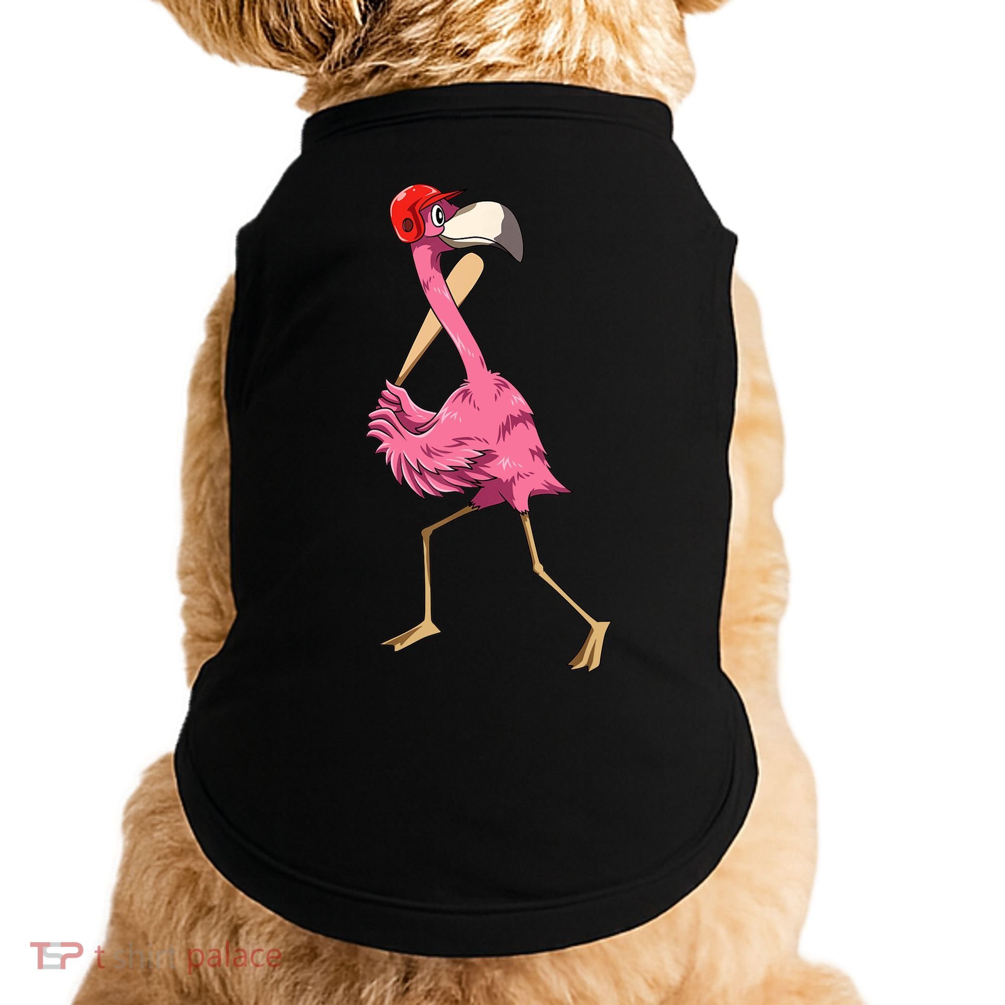 Flamingo Baseball Flamingo Playing Baseball Flamingo Doggie Tank