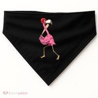 Flamingo Baseball Flamingo Playing Baseball Flamingo USA-Made Doggie Bandana thumb 0