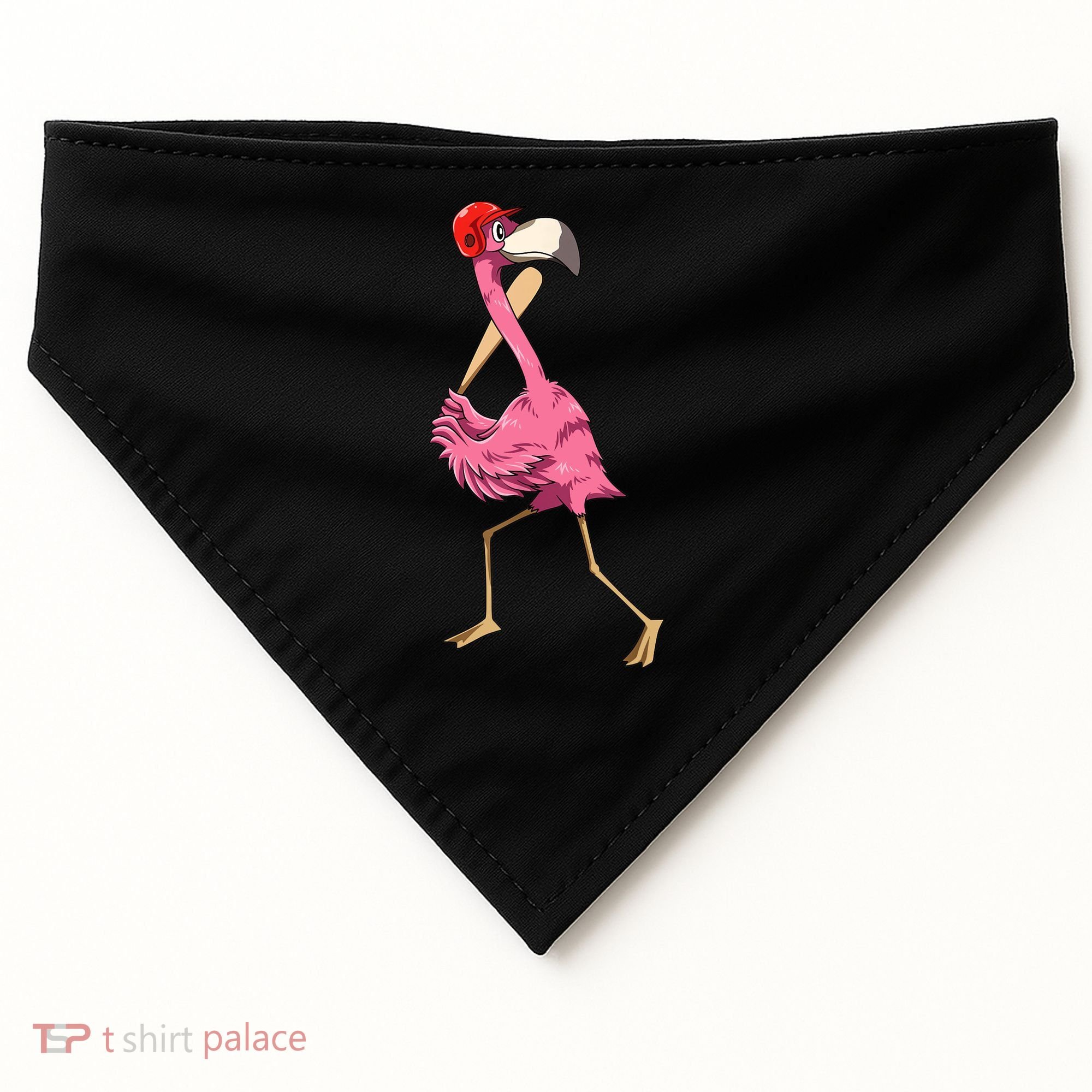 Flamingo Baseball Flamingo Playing Baseball Flamingo USA-Made Doggie Bandana
